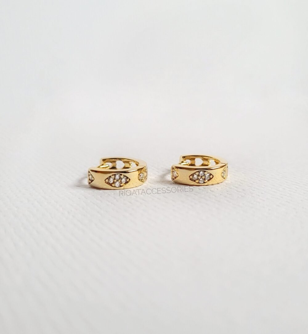 Nova Inset Crystal Hoops