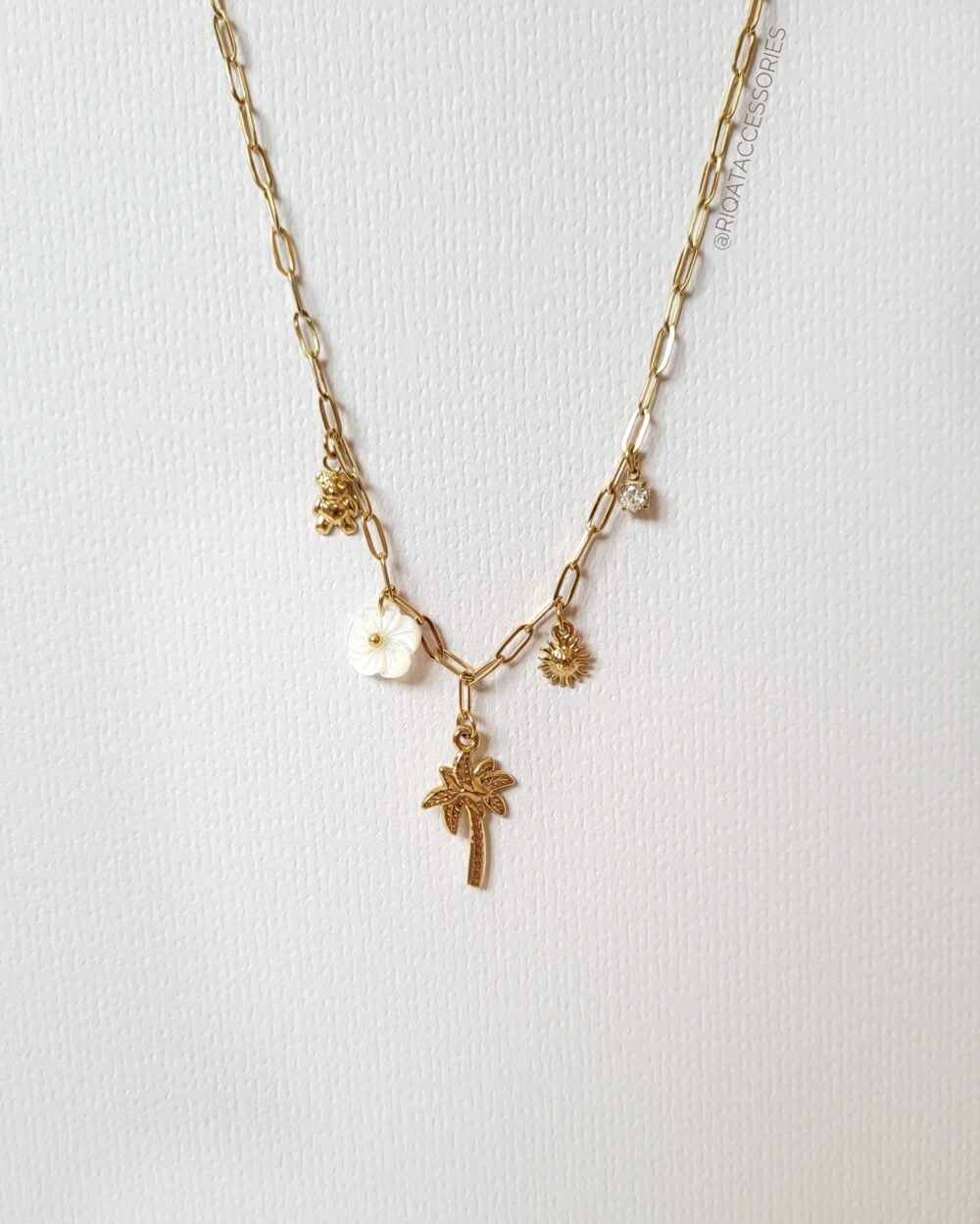 Riviera Palm Charm Necklace