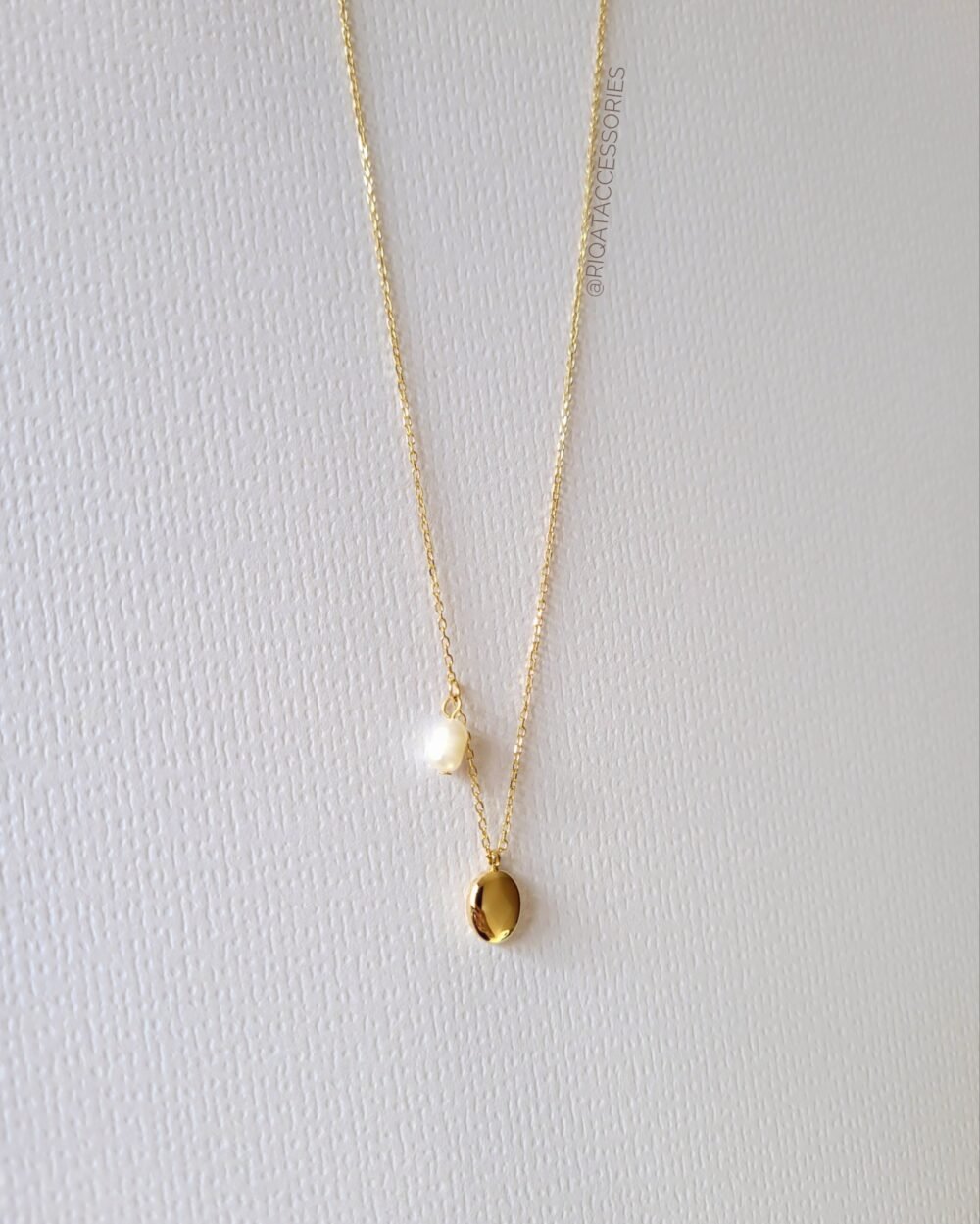 Chloé Pearl & Disc Necklace