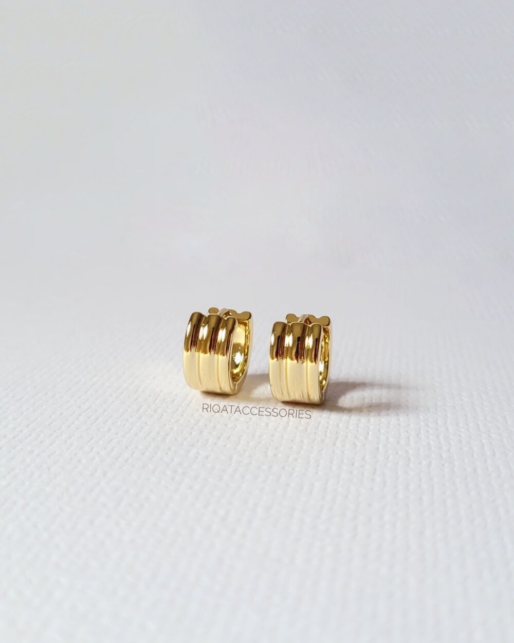 Ribbed Huggie Earrings