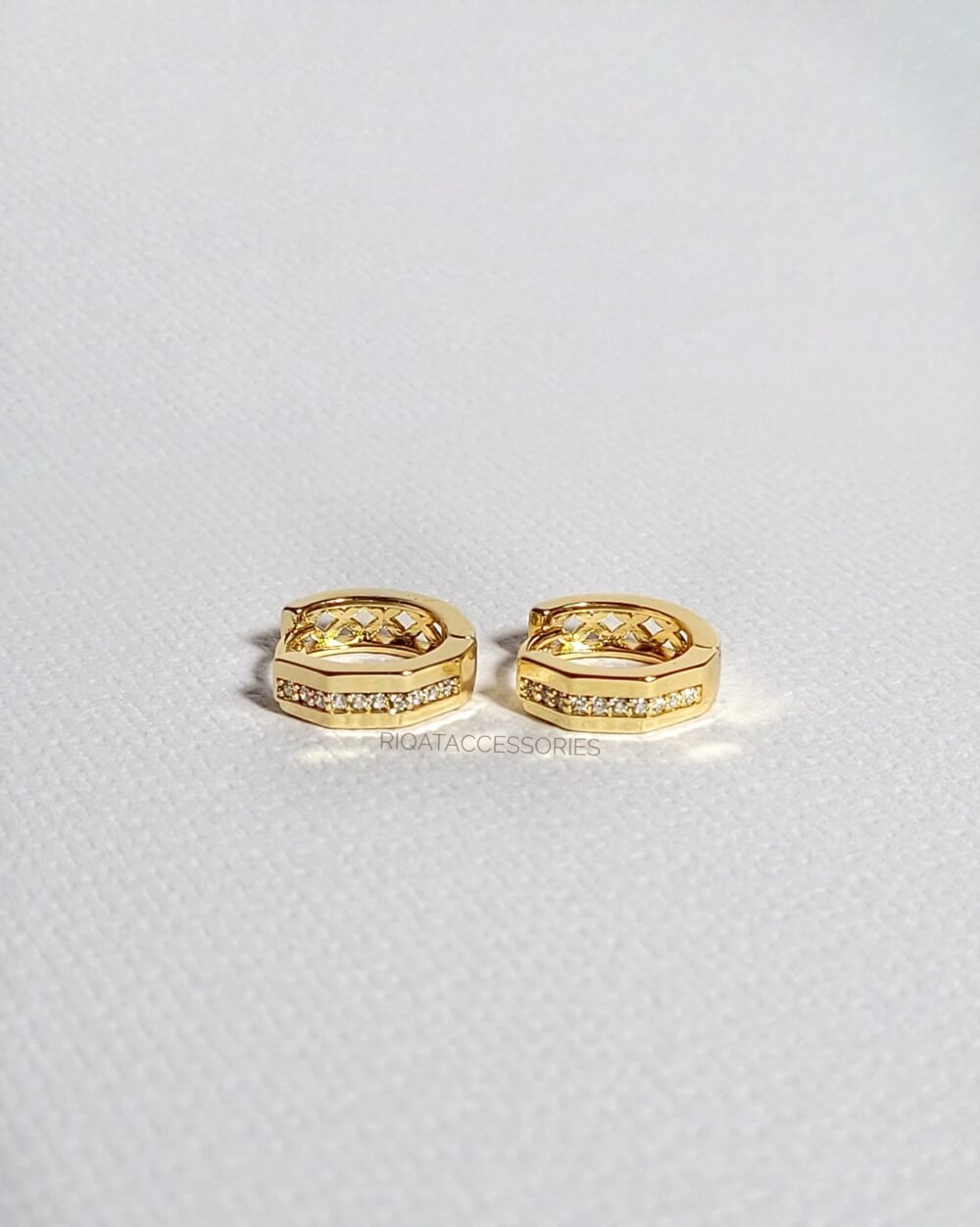 Sofia Pavé Huggie Earrings